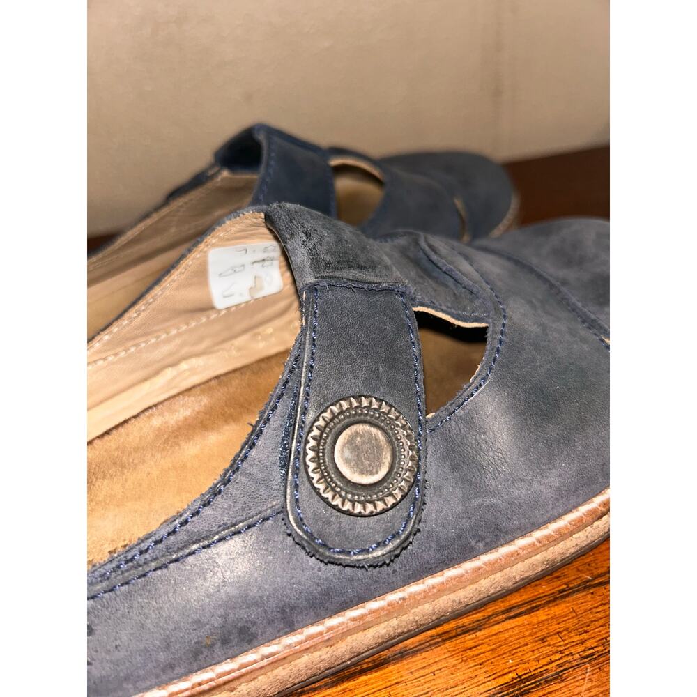 Haflinger Navy Suede Slip-On Sneakers - Picture 8 of 13